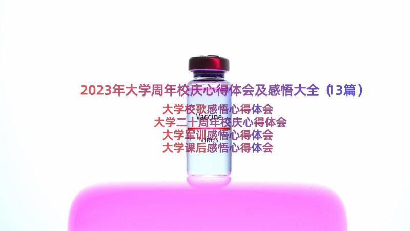 2023年大学周年校庆心得体会及感悟大全（13篇）