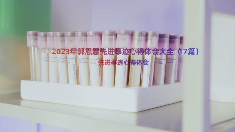 2023年郭恩慧先进事迹心得体会大全（17篇）