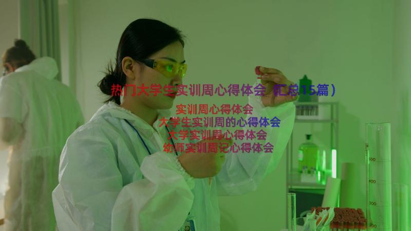 热门大学生实训周心得体会（汇总15篇）