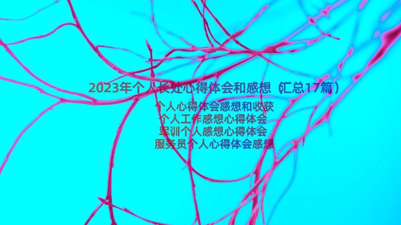 2023年个人长处心得体会和感想（汇总17篇）