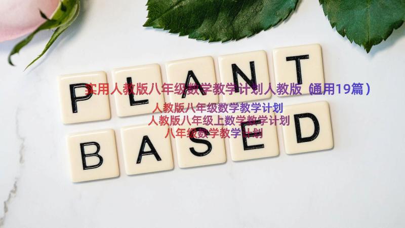 实用人教版八年级数学教学计划人教版（通用19篇）