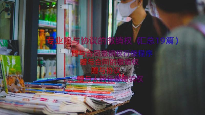 专业赠与协议的撤销权（汇总19篇）