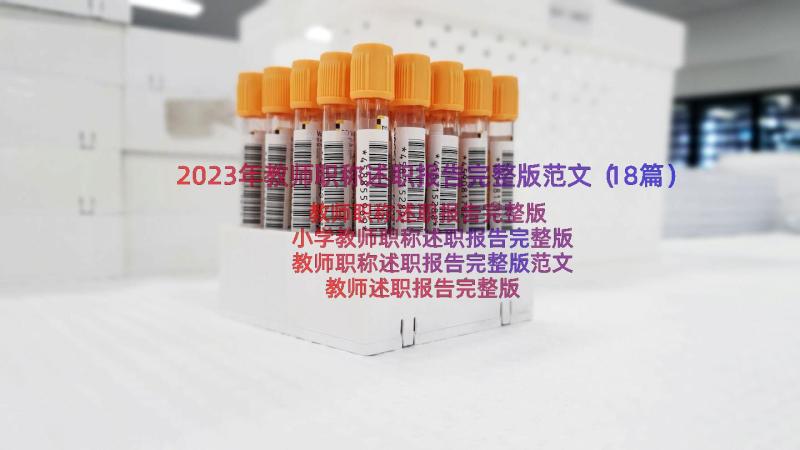 2023年教师职称述职报告完整版范文（18篇）