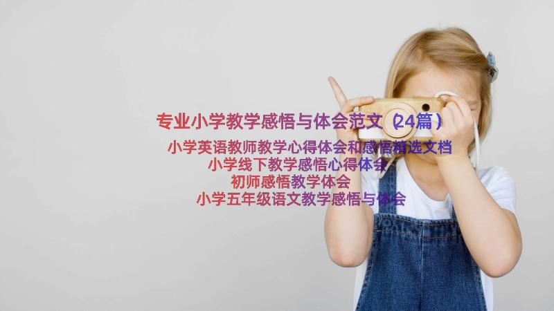 专业小学教学感悟与体会范文（24篇）