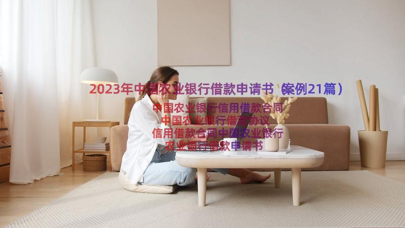 2023年中国农业银行借款申请书（案例21篇）