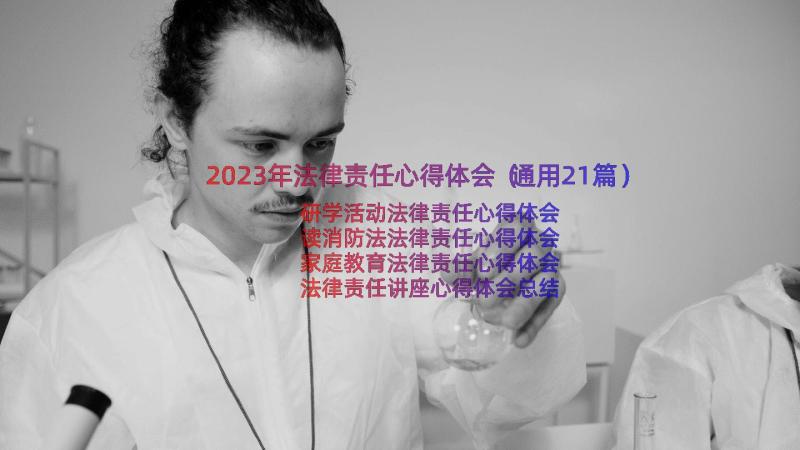 2023年法律责任心得体会（通用21篇）