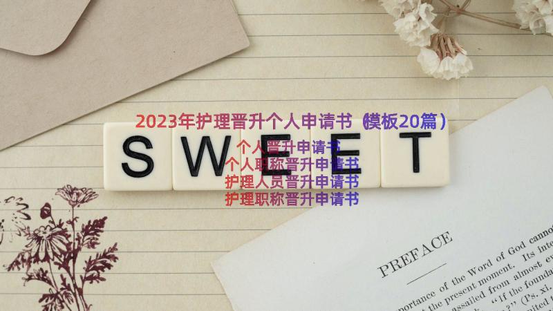 2023年护理晋升个人申请书（模板20篇）