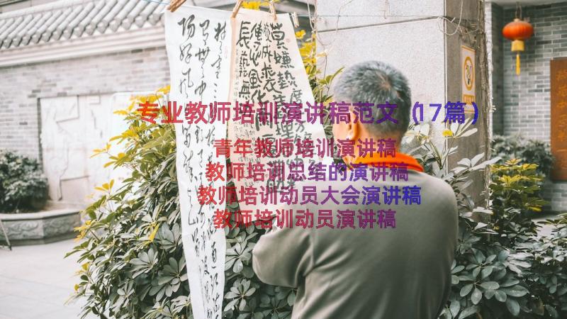 专业教师培训演讲稿范文（17篇）