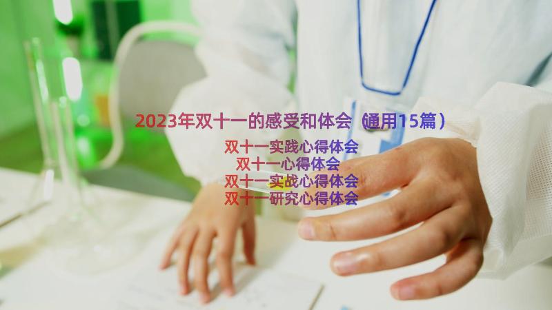 2023年双十一的感受和体会（通用15篇）