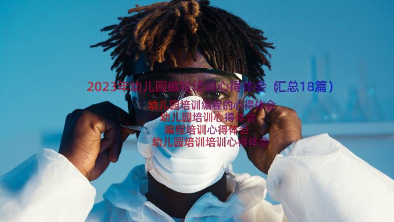 2023年幼儿园编程培训心得体会（汇总18篇）