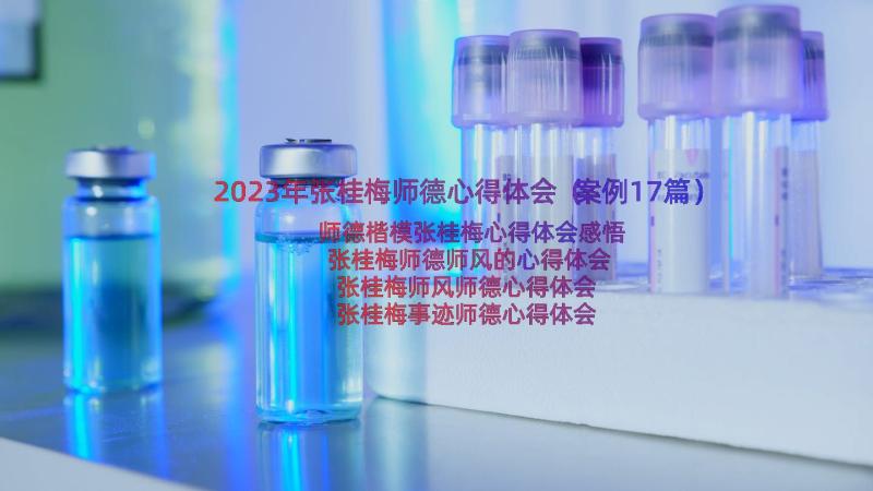 2023年张桂梅师德心得体会（案例17篇）