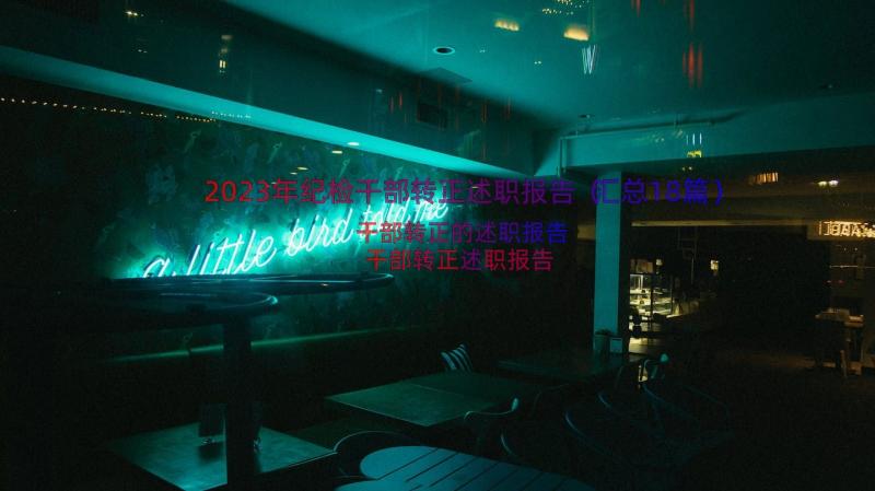 2023年纪检干部转正述职报告（汇总18篇）