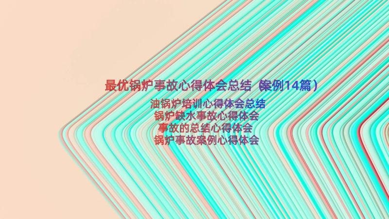 最优锅炉事故心得体会总结（案例14篇）