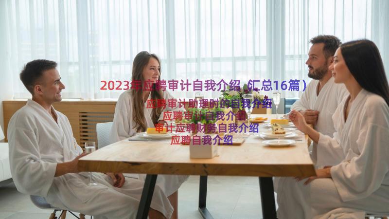 2023年应聘审计自我介绍（汇总16篇）