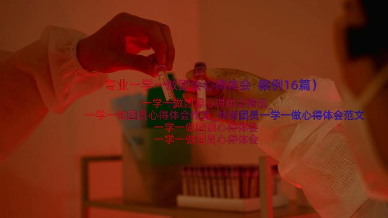 专业一学一做团会心得体会（案例16篇）