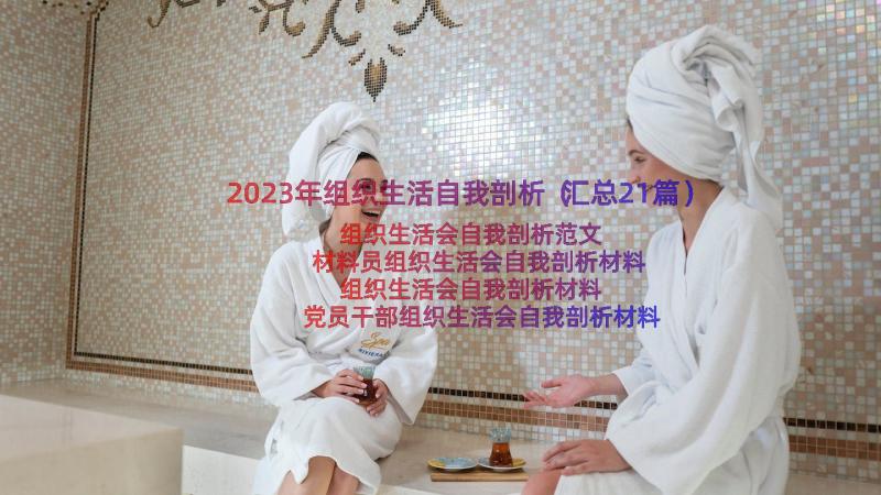 2023年组织生活自我剖析（汇总21篇）