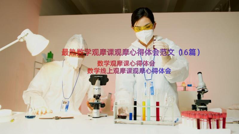 最热数学观摩课观摩心得体会范文（16篇）