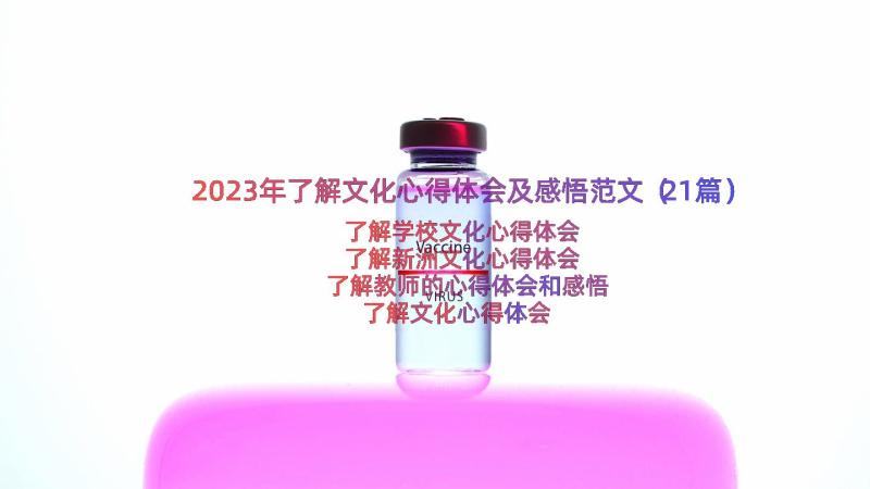 2023年了解文化心得体会及感悟范文（21篇）