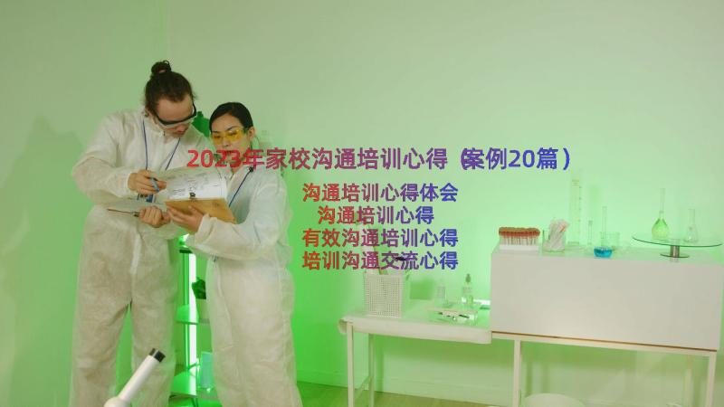 2023年家校沟通培训心得（案例20篇）