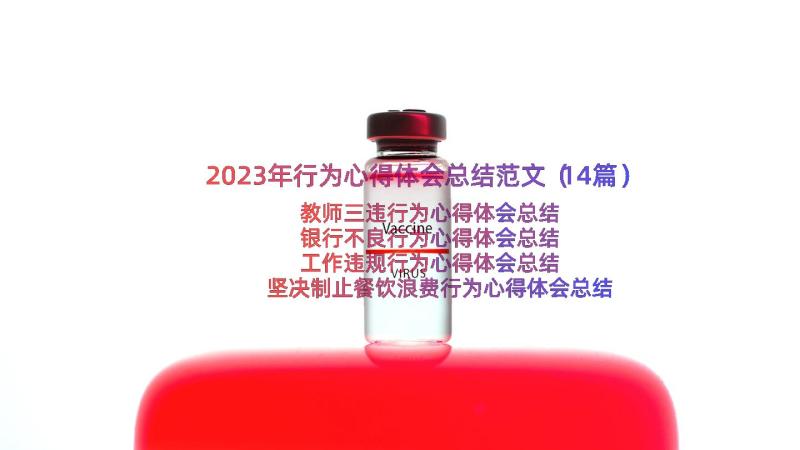 2023年行为心得体会总结范文（14篇）