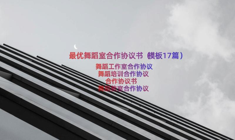 最优舞蹈室合作协议书（模板17篇）