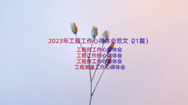 2023年工程工作心得体会范文（21篇）