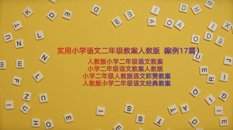 实用小学语文二年级教案人教版（案例17篇）