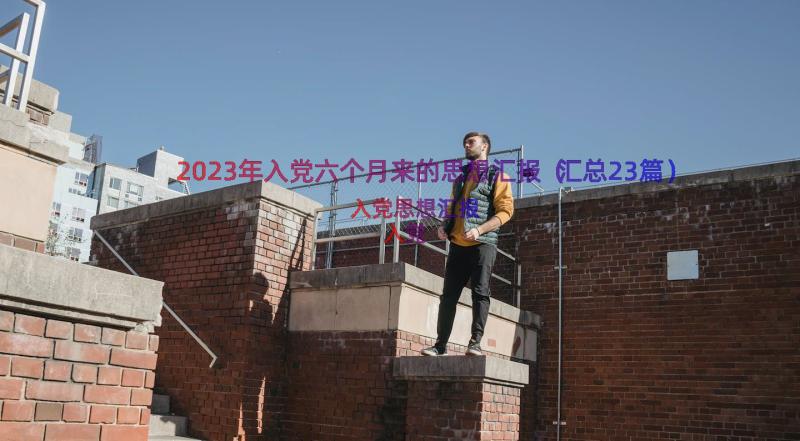 2023年入党六个月来的思想汇报（汇总23篇）