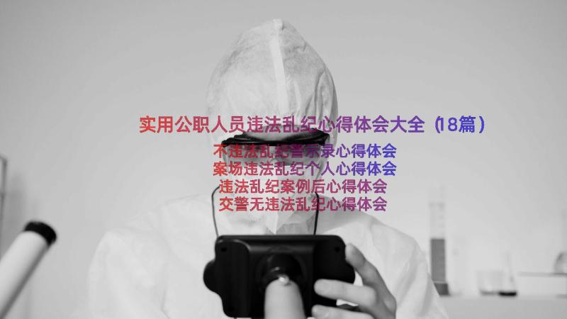 实用公职人员违法乱纪心得体会大全（18篇）