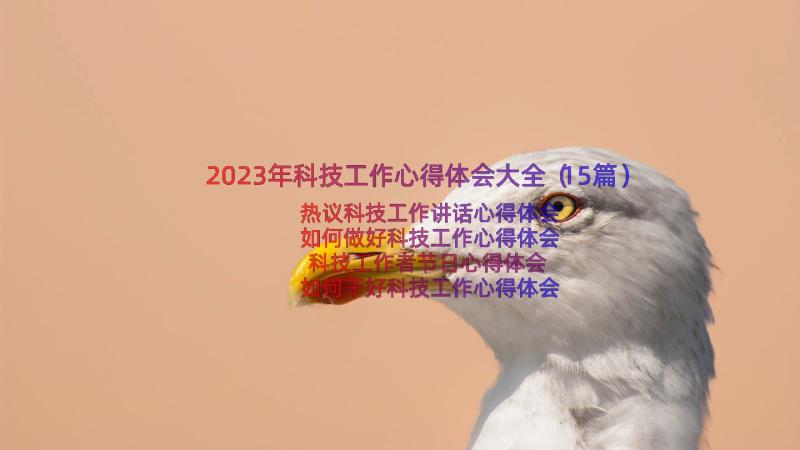 2023年科技工作心得体会大全（15篇）