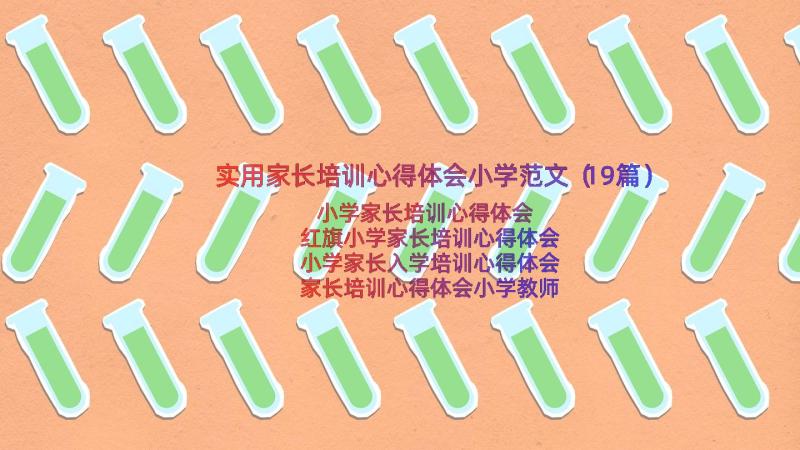 实用家长培训心得体会小学范文（19篇）