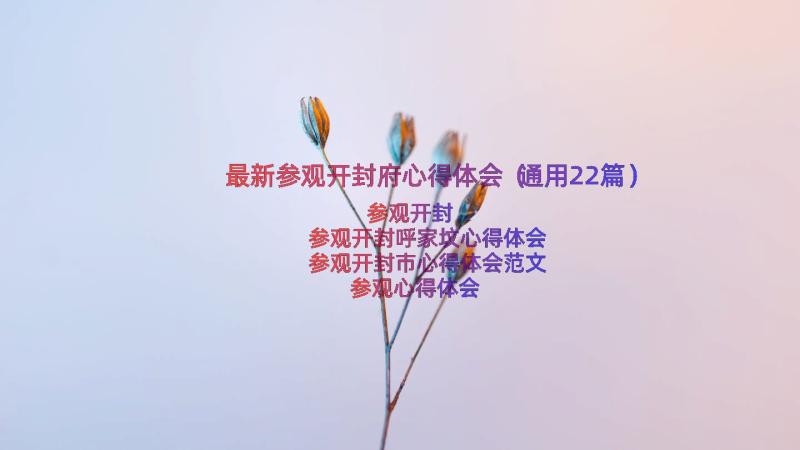 最新参观开封府心得体会（通用22篇）