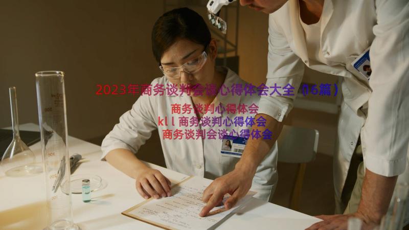 2023年商务谈判会谈心得体会大全（16篇）