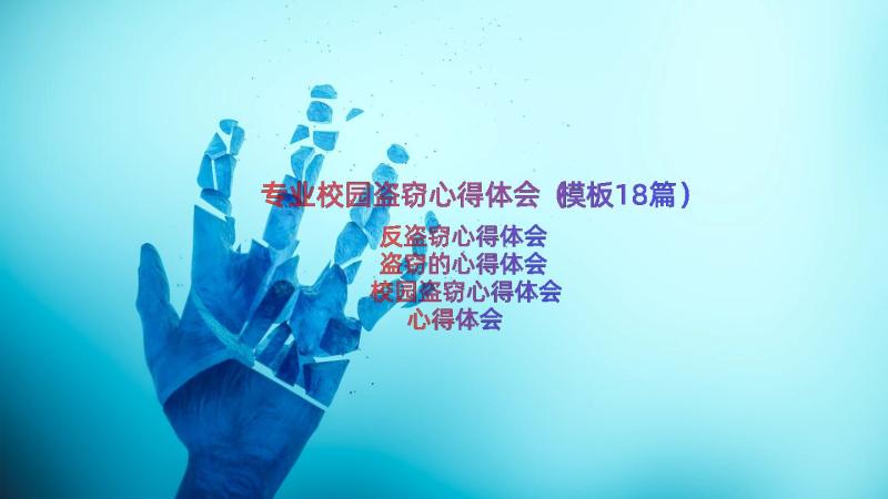 专业校园盗窃心得体会（模板18篇）