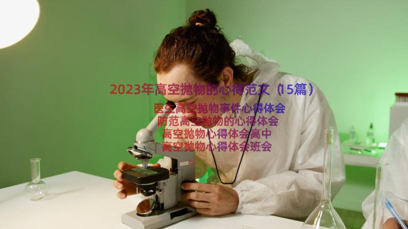 2023年高空抛物的心得范文（15篇）