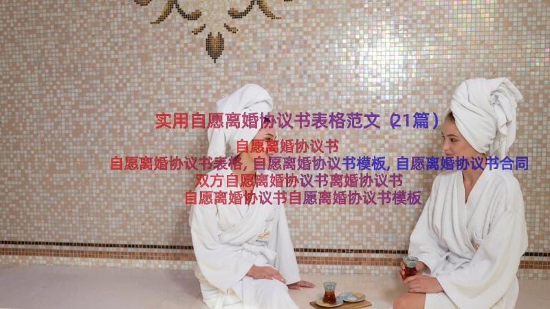 实用自愿离婚协议书表格范文（21篇）