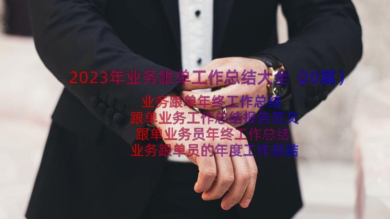 2023年业务跟单工作总结大全（20篇）