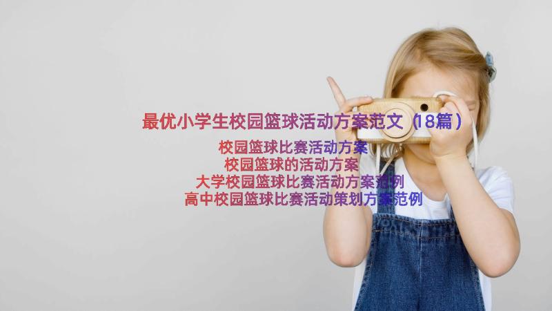 最优小学生校园篮球活动方案范文（18篇）