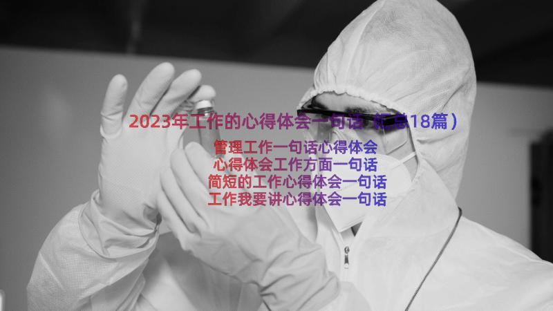 2023年工作的心得体会一句话（汇总18篇）