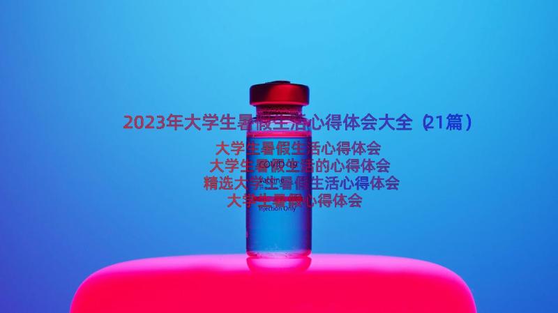 2023年大学生暑假生活心得体会大全（21篇）