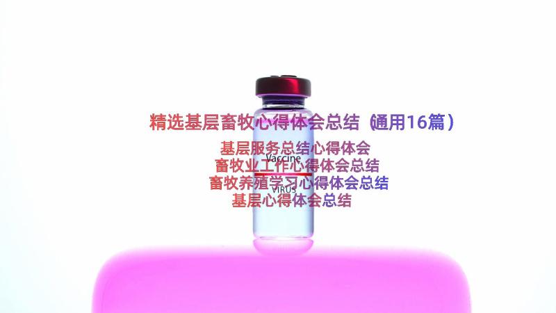 精选基层畜牧心得体会总结（通用16篇）