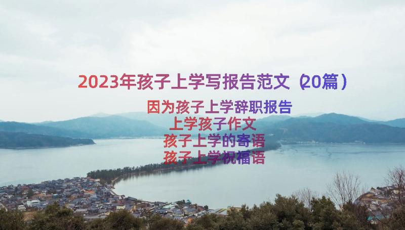 2023年孩子上学写报告范文（20篇）