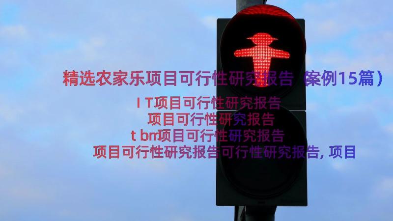 精选农家乐项目可行性研究报告（案例15篇）