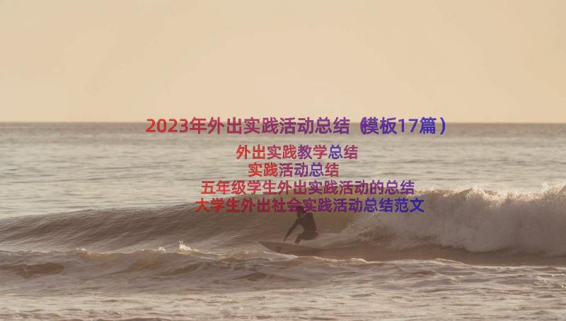 2023年外出实践活动总结（模板17篇）