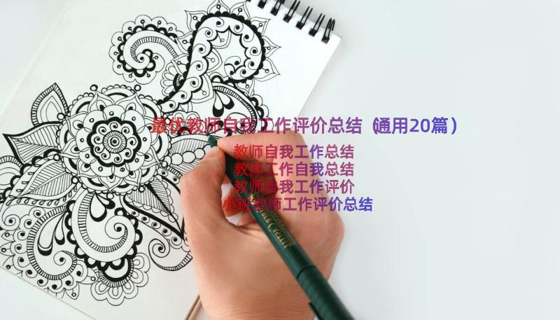 最优教师自我工作评价总结（通用20篇）