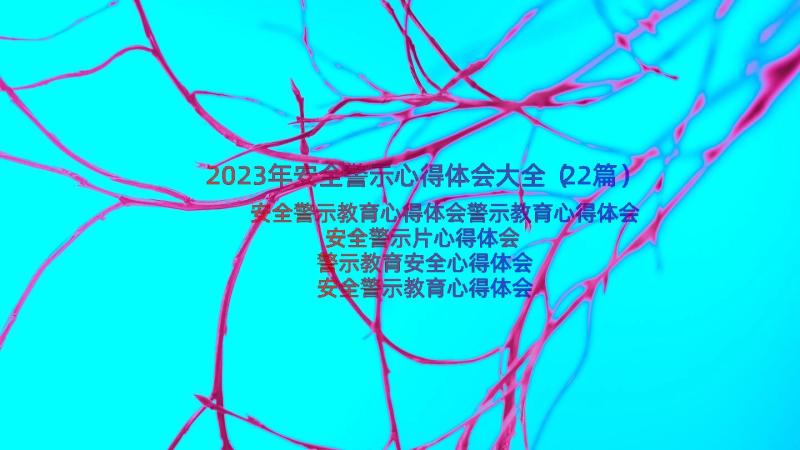 2023年安全警示心得体会大全（22篇）