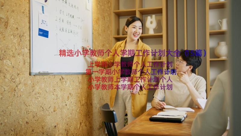 精选小学教师个人学期工作计划大全（15篇）