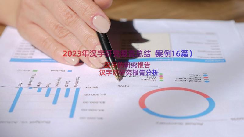 2023年汉字研究报告总结（案例16篇）