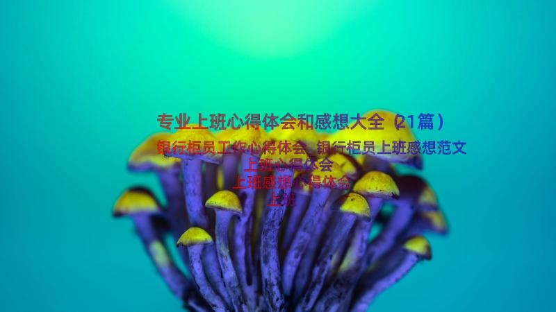 专业上班心得体会和感想大全（21篇）