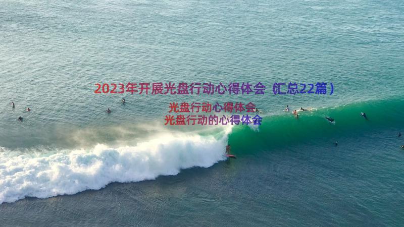 2023年开展光盘行动心得体会（汇总22篇）